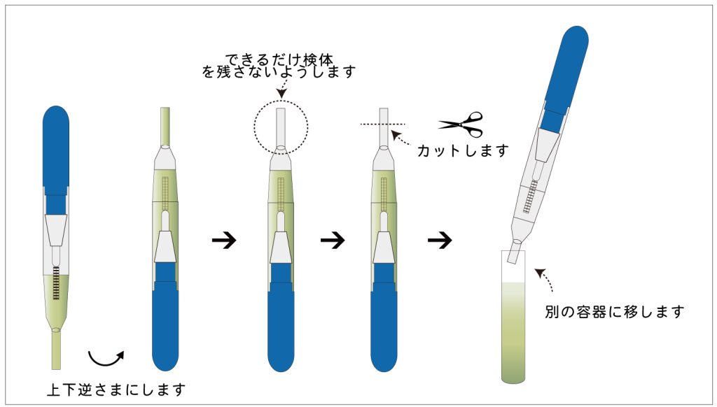 糞便採取キット_検体の出し方