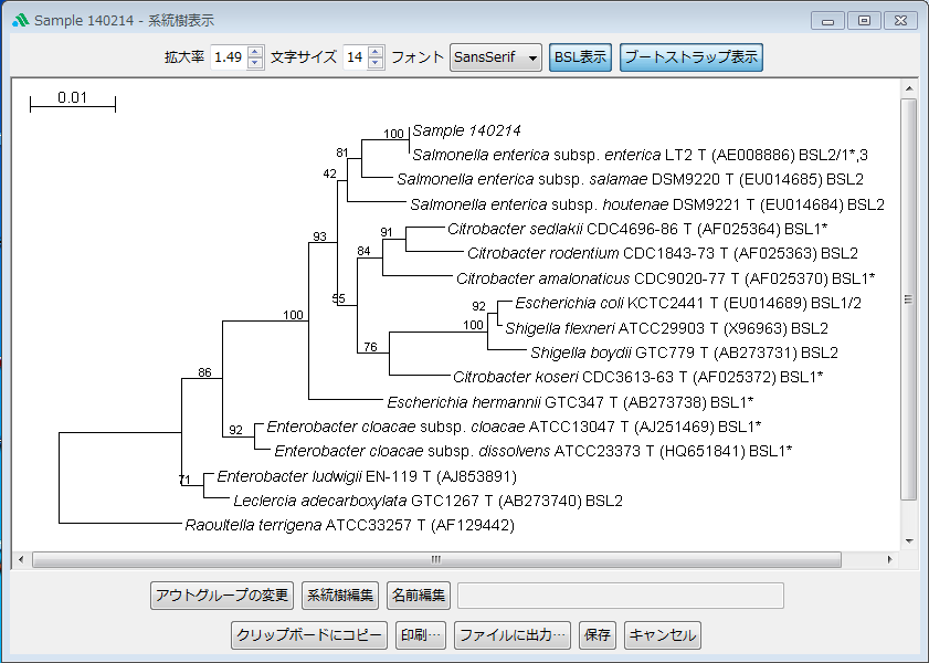 微生物同定システム「ENKI ®」_系統解析